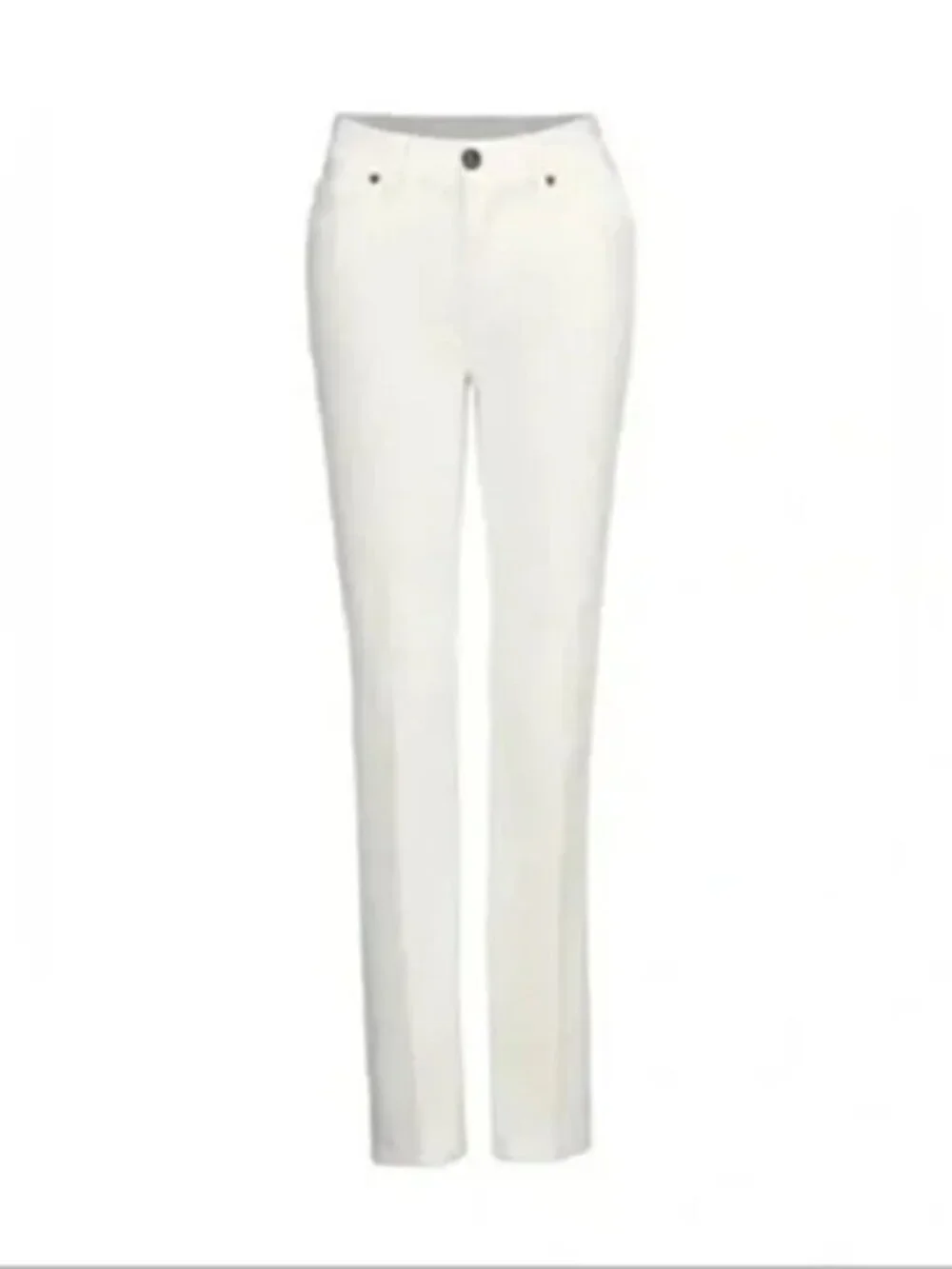 CAbi 5th Avenue Jean White High Rise Stretch Flare Size 10 Style 6285L - Picture 5 of 16